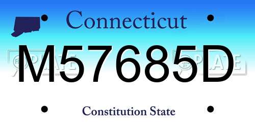 M57685D Connecticut License Plate