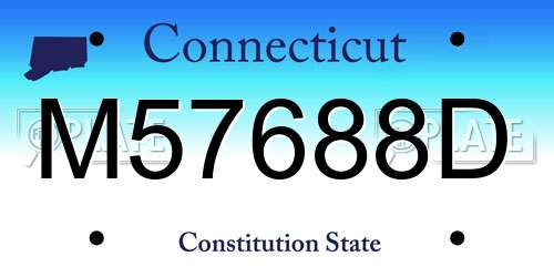 M57688D Connecticut License Plate