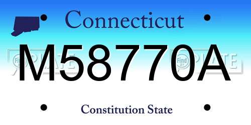 M58770A Connecticut License Plate