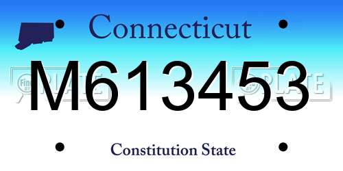 M613453 Connecticut License Plate