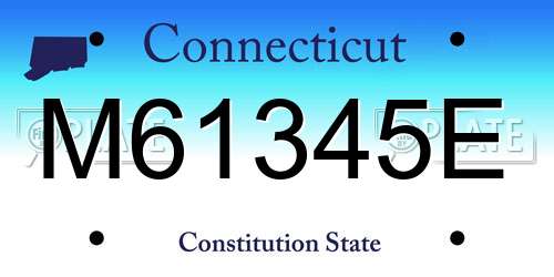 M61345E Connecticut License Plate