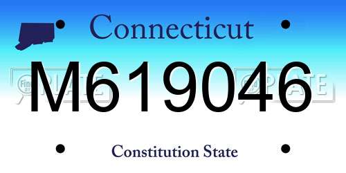 M619046 Connecticut License Plate