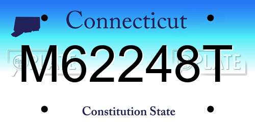 M62248T Connecticut License Plate