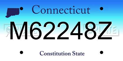 M62248Z Connecticut License Plate