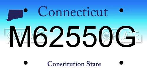 M62550G Connecticut License Plate