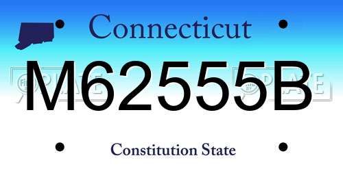 M62555B Connecticut License Plate