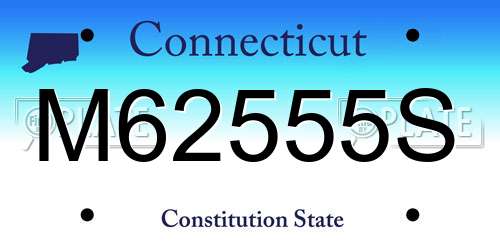M62555S Connecticut License Plate