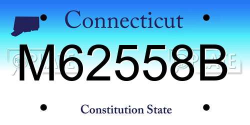 M62558B Connecticut License Plate