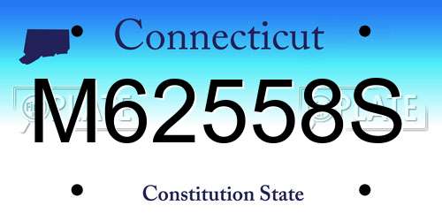 M62558S Connecticut License Plate