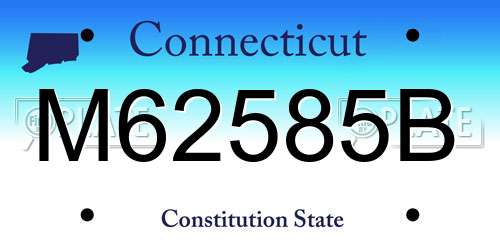 M62585B Connecticut License Plate
