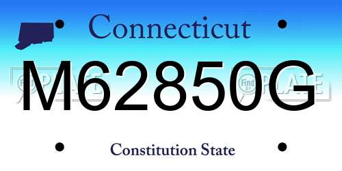 M62850G Connecticut License Plate