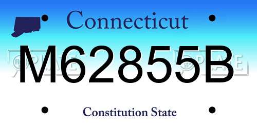 M62855B Connecticut License Plate