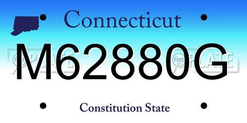 M62880G Connecticut License Plate