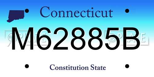 M62885B Connecticut License Plate