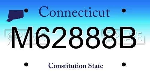 M62888B Connecticut License Plate
