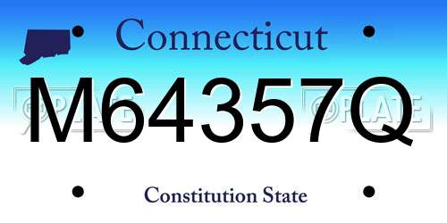M64357Q Connecticut License Plate