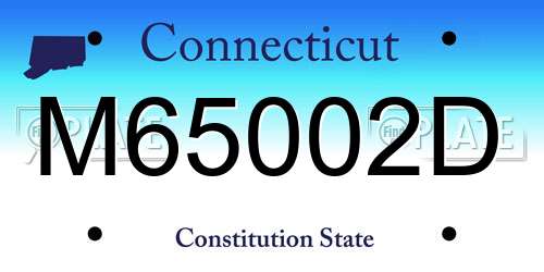 M65002D Connecticut License Plate
