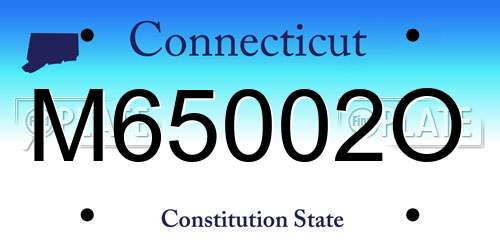 M65002O Connecticut License Plate