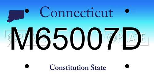 M65007D Connecticut License Plate