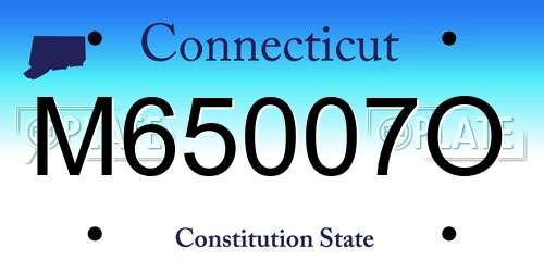 M65007O Connecticut License Plate