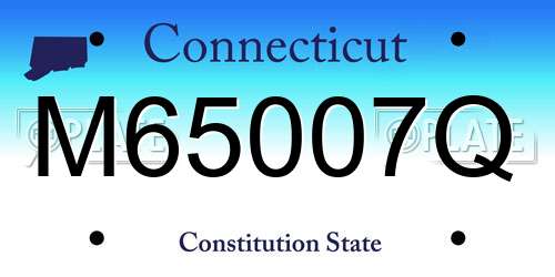 M65007Q Connecticut License Plate
