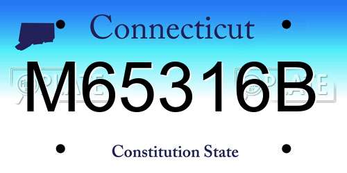 M65316B Connecticut License Plate