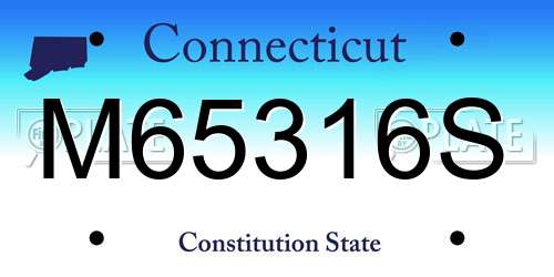 M65316S Connecticut License Plate