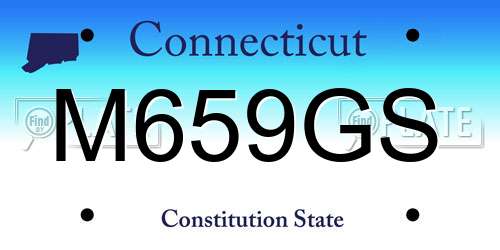 M659GS Connecticut License Plate