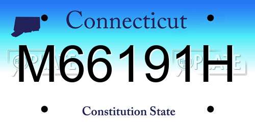 M66191H Connecticut License Plate