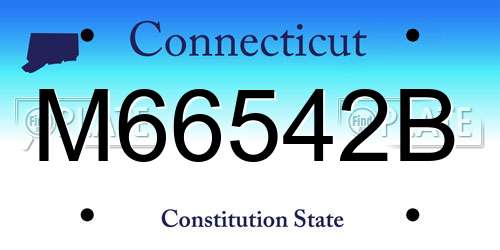 M66542B Connecticut License Plate