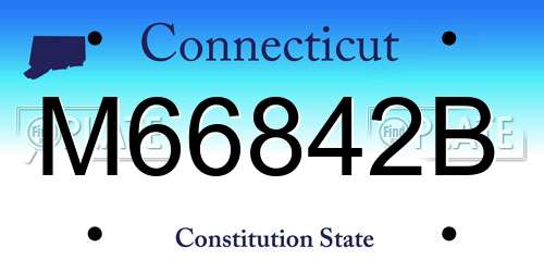 M66842B Connecticut License Plate