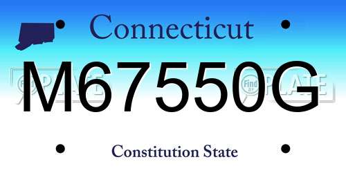 M67550G Connecticut License Plate