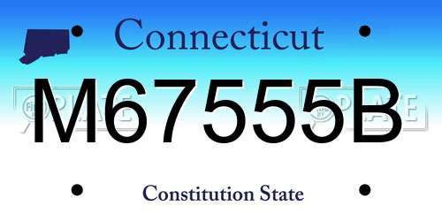 M67555B Connecticut License Plate