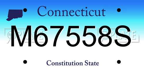M67558S Connecticut License Plate
