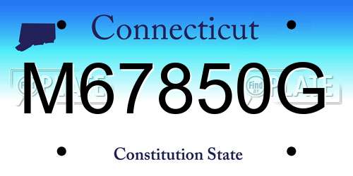 M67850G Connecticut License Plate