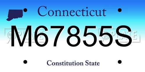 M67855S Connecticut License Plate