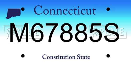 M67885S Connecticut License Plate