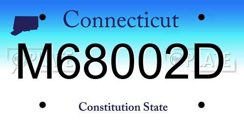 M68002D Connecticut License Plate
