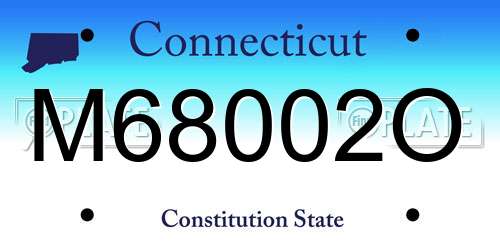 M68002O Connecticut License Plate