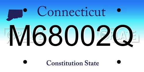 M68002Q Connecticut License Plate