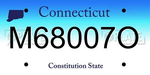 M68007O Connecticut License Plate