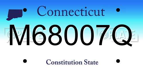 M68007Q Connecticut License Plate
