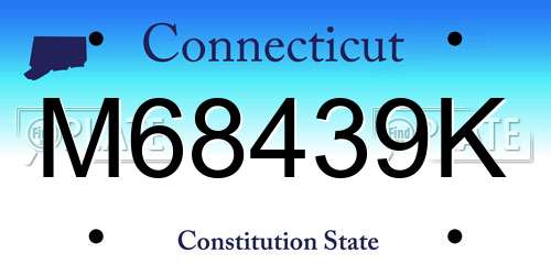 M68439K Connecticut License Plate