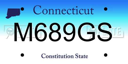 M689GS Connecticut License Plate