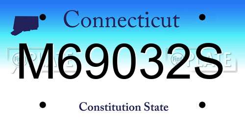 M69032S Connecticut License Plate
