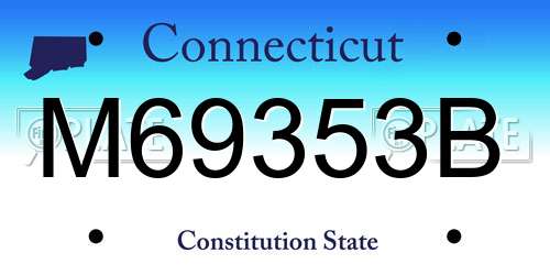 M69353B Connecticut License Plate