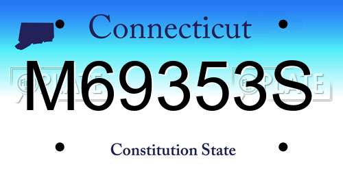 M69353S Connecticut License Plate