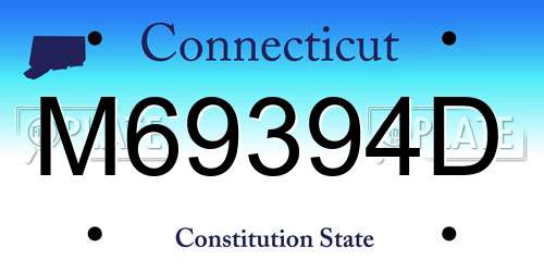 M69394D Connecticut License Plate