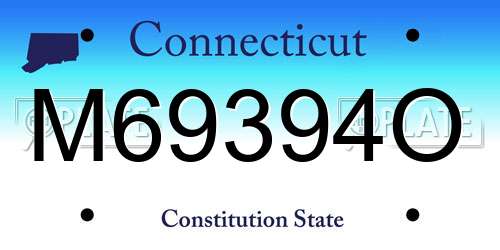 M69394O Connecticut License Plate