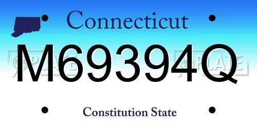 M69394Q Connecticut License Plate
